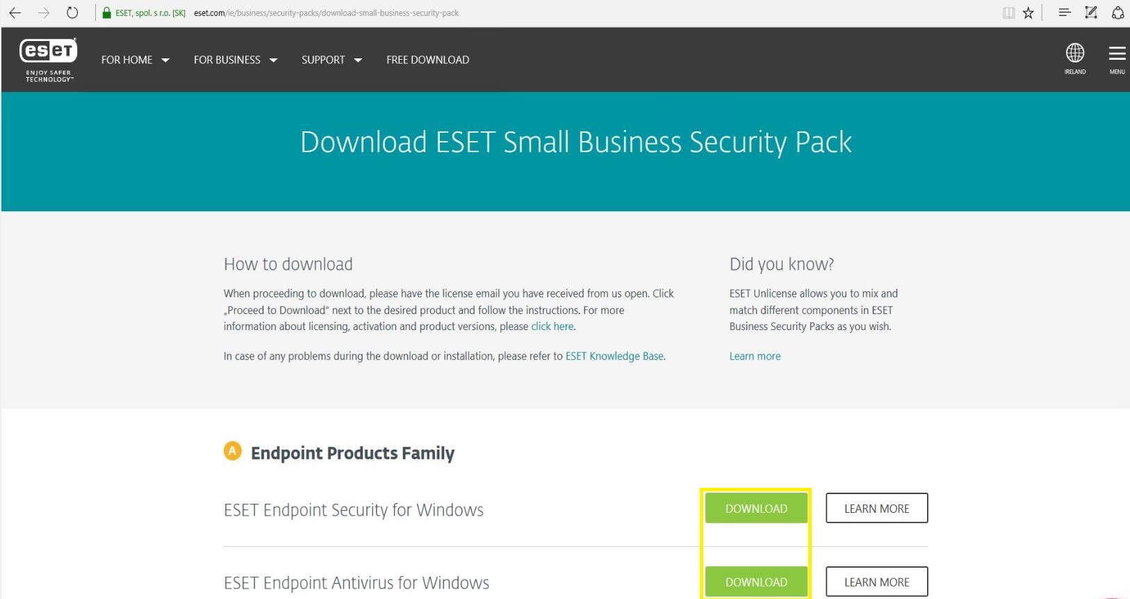 ESET Security - How to purchase and install – Blacknight - Customer Service  / Technical Support Centre